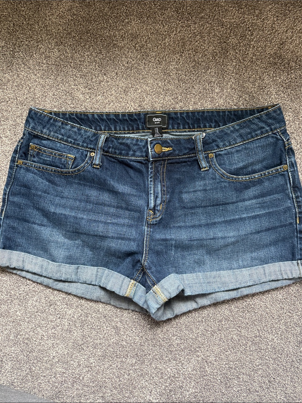 GAP Dark Blue Cuffed Denim Shorts